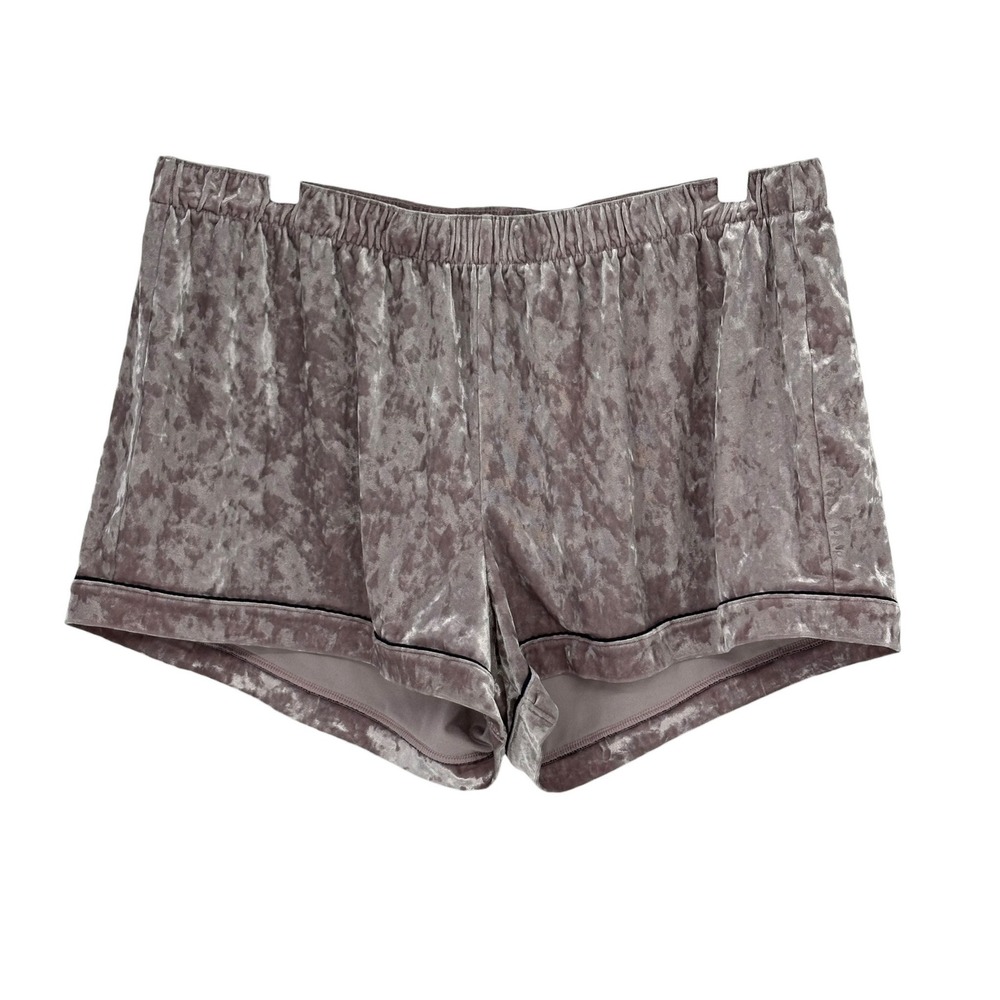 Old Navy Pajama Shorts Mauve Crushed Velvet Elastic Waist XL